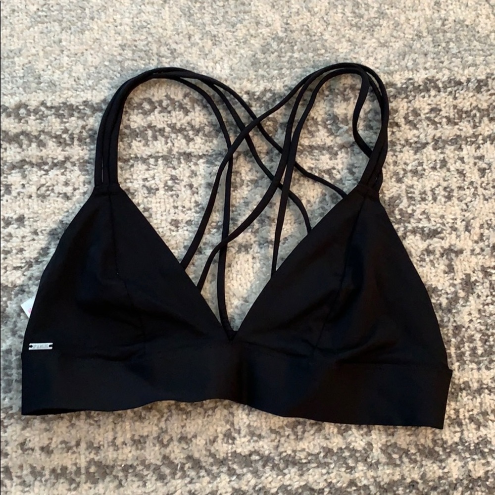 VS PINK Black strappy bralette size small